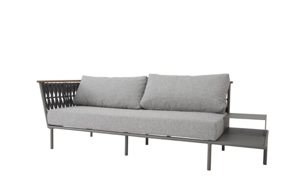 Sofá Lazio com mesa lateral acoplada